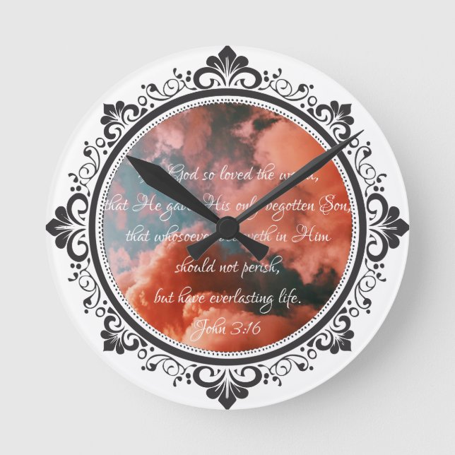John 3:16 Wall clock (Front)