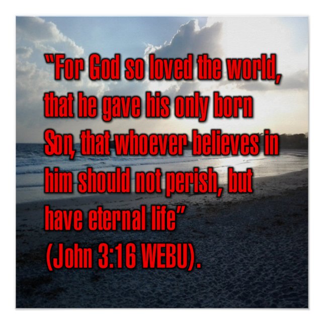 John 3:16 WEBU Poster (Front)