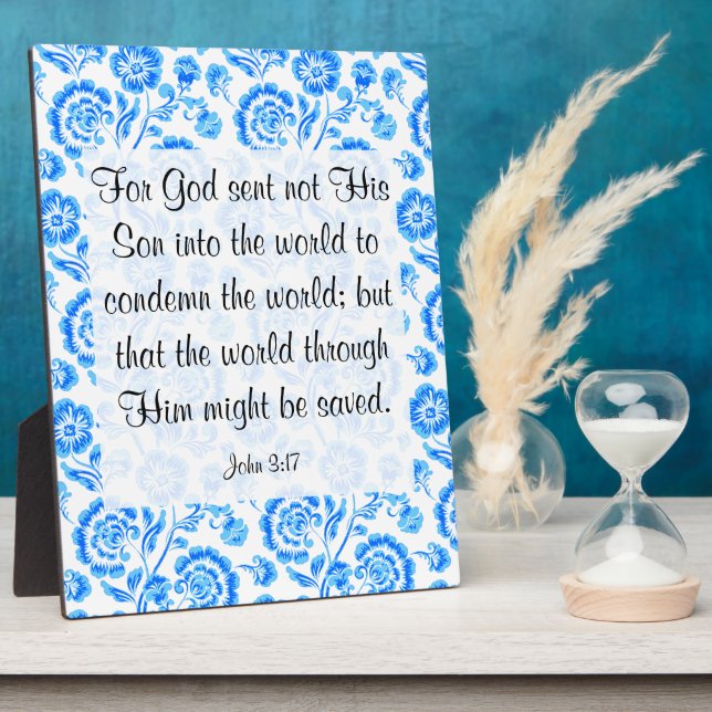 John 3:17  Plaque (Side)
