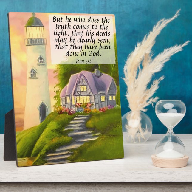 John 3:21   plaque (Side)