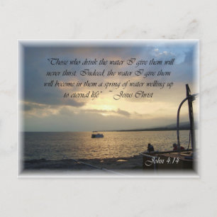 John 4:14 postcard
