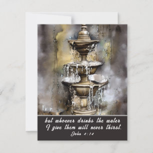John 4:14 Whoever drinks the water I give Card