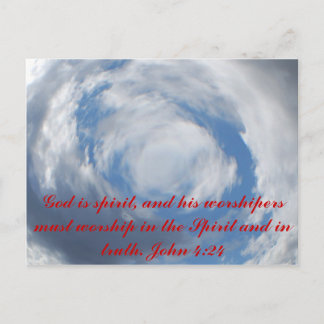John 4:24 postcard