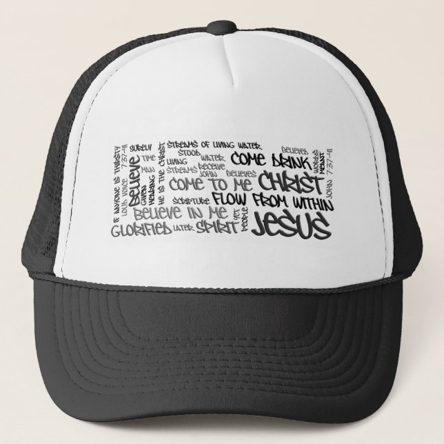 John 7:37-41 Plain Trucker Hat (Front)