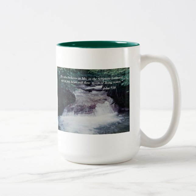 John 7:38 Bible quote mug (Right)