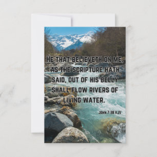 John 7:38 KJV Bible Scripture Pic Greeting Card