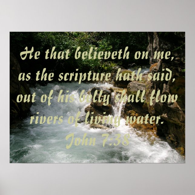 John 7:38 poster (Front)