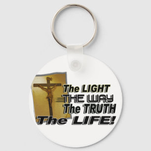 JOHN 8:12 & 14:16 THE LIGHT, WAY, TRUTH, & LIFE KEY RING