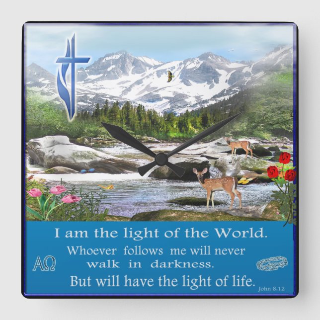 JOhn 8:12 clock (Front)
