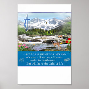 John 8:12 I am the light poster