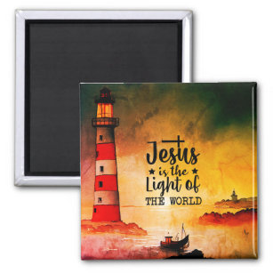 John 8 Jesus is the Light of the World Lighthouse Magnet