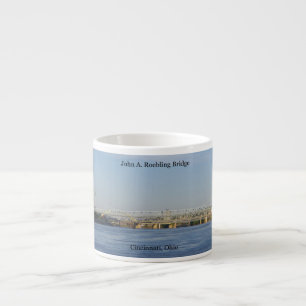 John A Roebling Bridge espresso mug