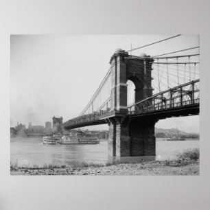 John A. Roebling Suspension Bridge Poster