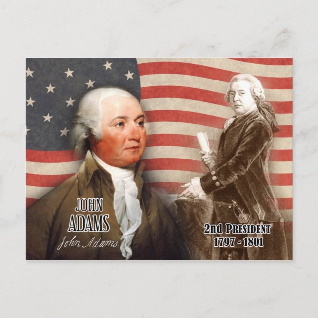 John Adams  - 2nd President of the U.S. Postcard (Front)