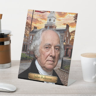 John Adams: 2nd President of the United States Pedestal Sign