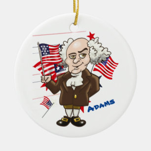 John Adams and Thomas Jefferson Ceramic Tree Decoration