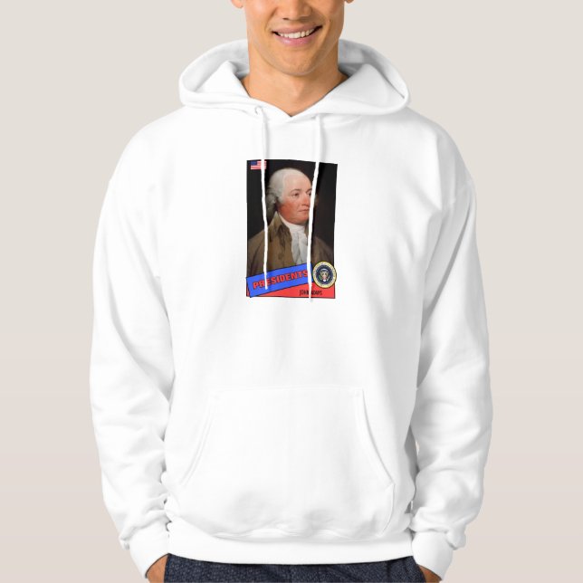 John Adams Baseball Card Hoodie (Front)