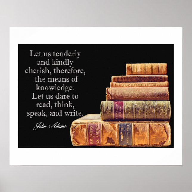 John Adams Quote - Knowledge Poster (Front)