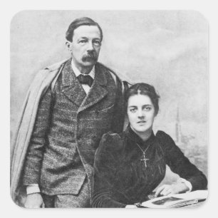 John Addington Symonds  and His Daughter, 1891 Square Sticker