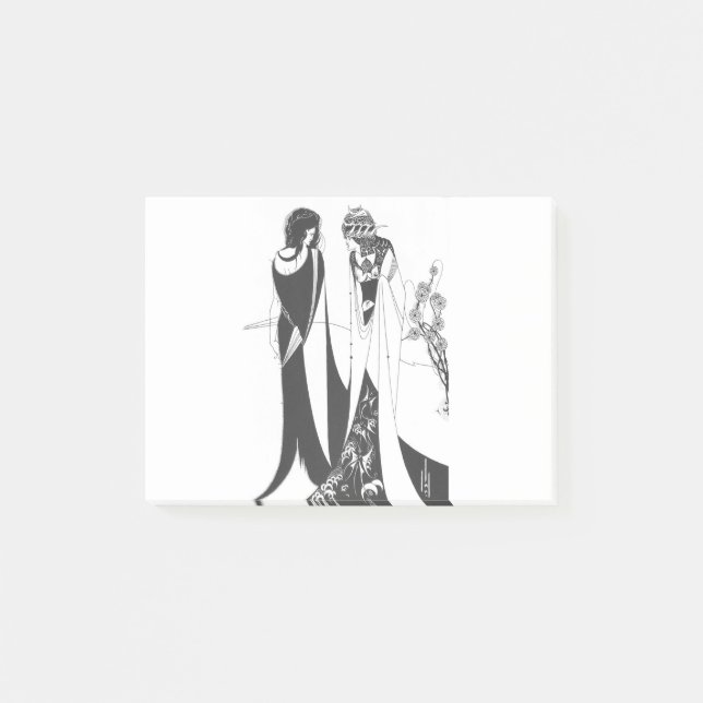 John and Salome, by Aubrey Beardsley.. HD Post-it Notes (Front)