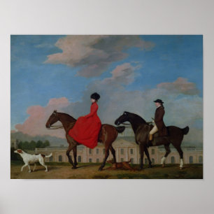 John and Sophia Musters riding at Colwick Hall Poster