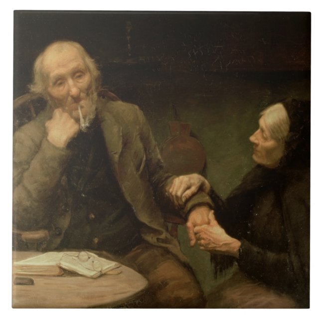 John Anderson, My Jo, 1894 (oil on canvas) Tile (Front)