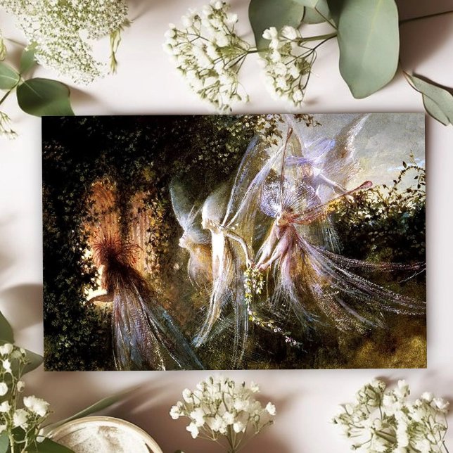 John Anster Fitzgerald Fairies and Gothic Arch Postcard (Creator Uploaded)