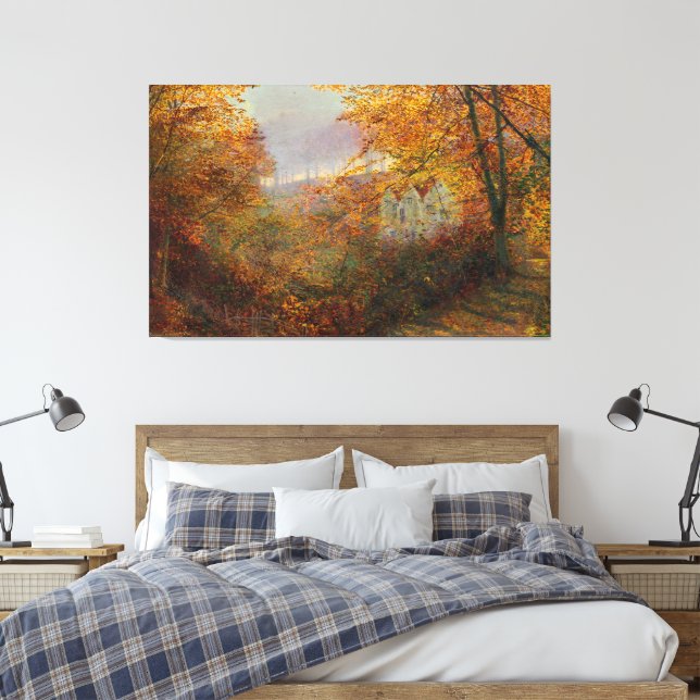 John Atkinson Grimshaw - A House in a Clearing Canvas Print (Insitu(Bedroom))