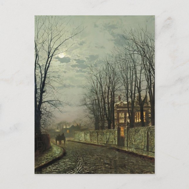 John Atkinson Grimshaw- A Wintry Moon Postcard (Front)