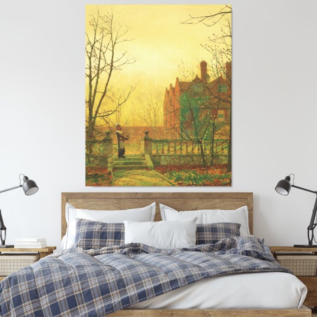 John Atkinson Grimshaw - Autumn Gold  Canvas Print (Insitu(Bedroom))