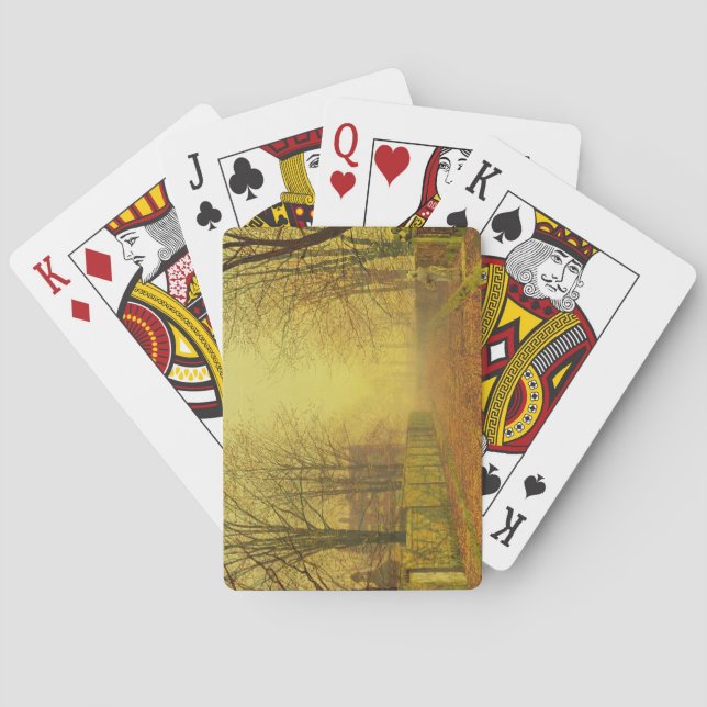 John Atkinson Grimshaw | Evening Glow, c.1884 (oil Playing Cards (Back)