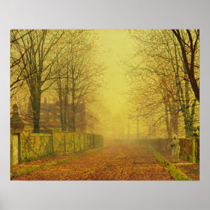 John Atkinson Grimshaw Evening Glow, c.1884 (oil Poster