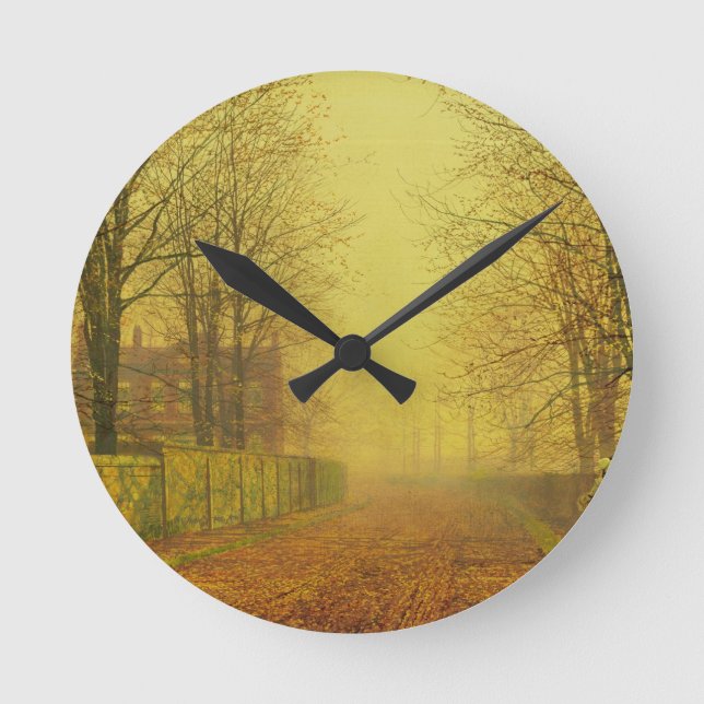 John Atkinson Grimshaw | Evening Glow, c.1884 (oil Round Clock (Front)