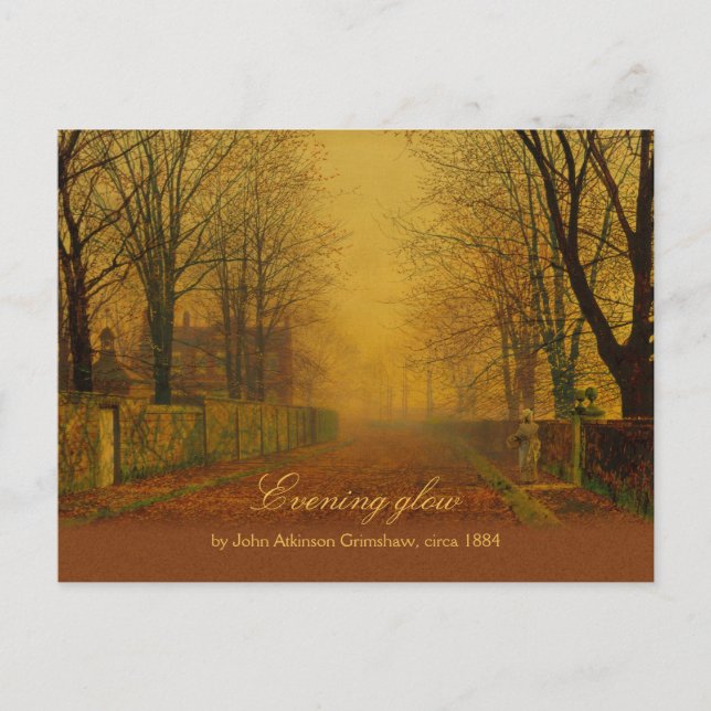 John Atkinson Grimshaw Evening glow CC0869 Postcard (Front)