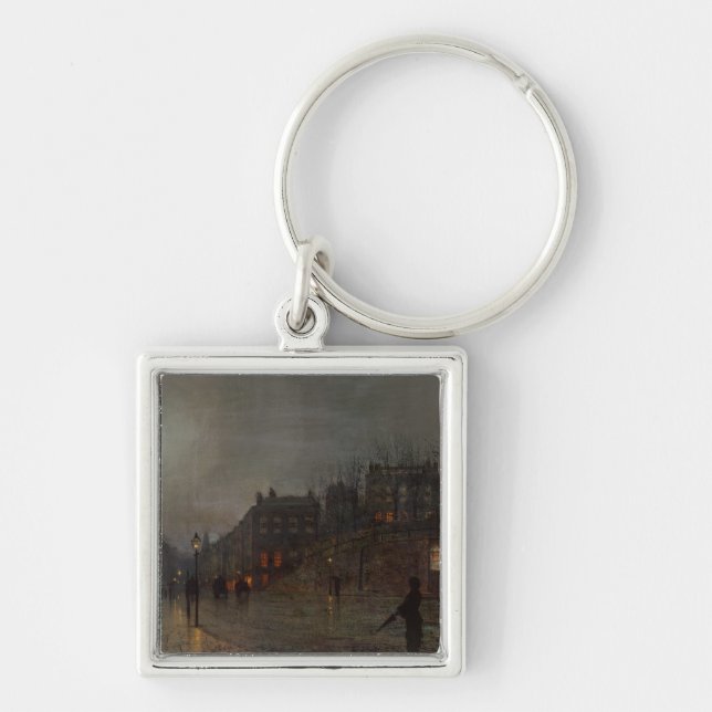 John Atkinson Grimshaw | Going Home at Dusk, 1882 Key Ring (Front)