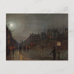 John Atkinson Grimshaw Going Home at Dusk, 1882 Postcard