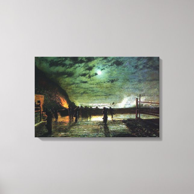 John Atkinson Grimshaw In Peril Canvas Print (Front)