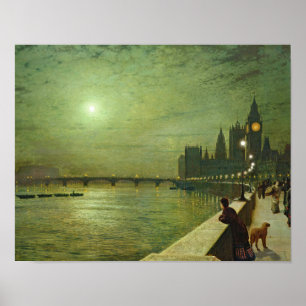 John Atkinson Grimshaw - Reflections on the Thames Poster