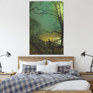 John Atkinson Grimshaw - Roundhay Park Lake Canvas Print