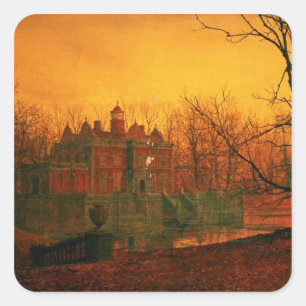 John Atkinson Grimshaw   The Haunted House Square Sticker