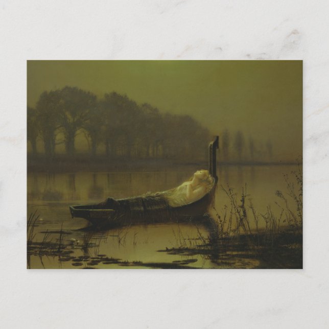 John Atkinson Grimshaw - The Lady of Shalott Postcard (Front)