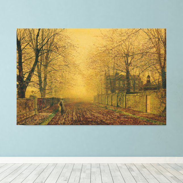 John Atkinson Grimshaw - Under The Beeches Canvas Print (Insitu(Wood Floor))