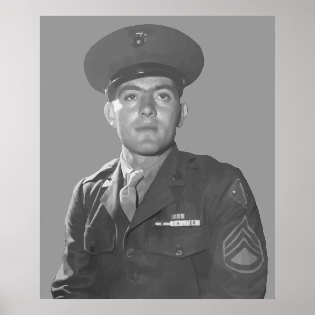 John Basilone -- Medal of Honour Recipient Poster (Front)