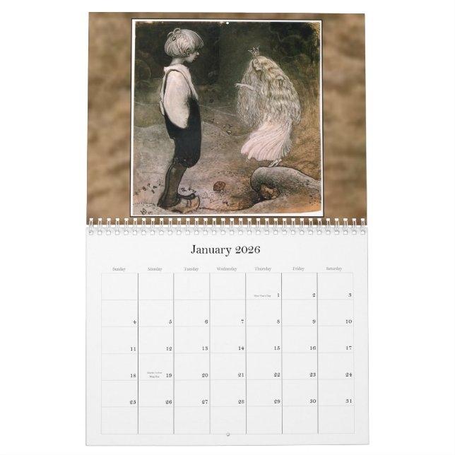 John Bauer 2011 Wall Calendar (Jan 2026)