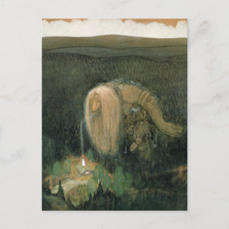 John Bauer - A forest troll Postcard