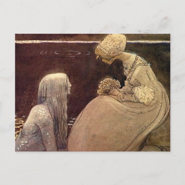 John Bauer Agneta and the Lake King Postcard (Front)