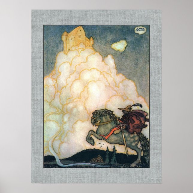 John Bauer Castle of Rosy Clouds Poster (Front)