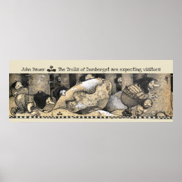 John Bauer Domberget Trolls expect guests CC1234 Poster
