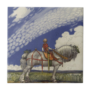 John Bauer - Into the Wide World Tile