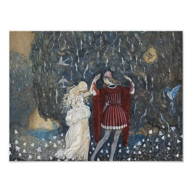 John Bauer - Lena Dances with the Knight Photo Print (Front)